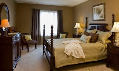 Cozy bedroom with elegant furnishings