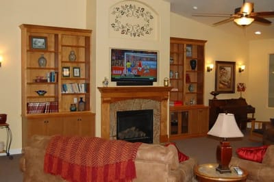 Cozy common area with seating and decor