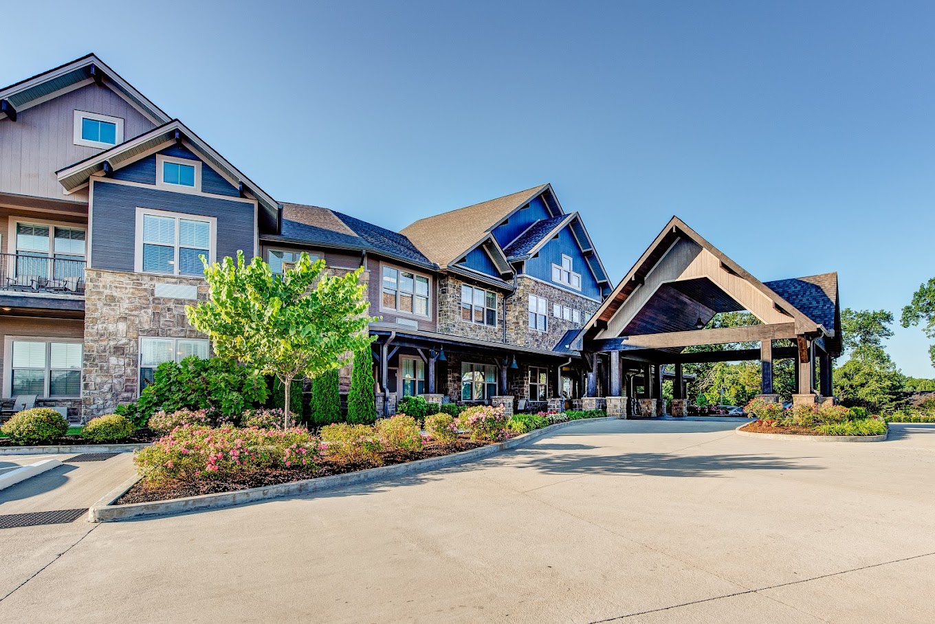 Exterior view of Northshore Heights facility entrance