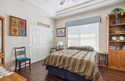 Cozy interior view of a resident's room