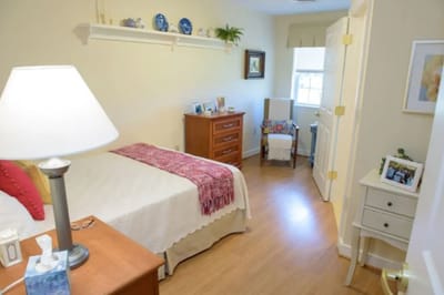 Cozy private room with a bed and decor