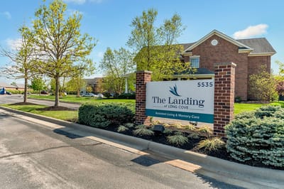 Exterior view of The Landing of Long Cove sign and building