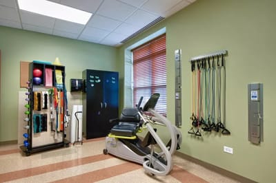 Interior view of a physical therapy room