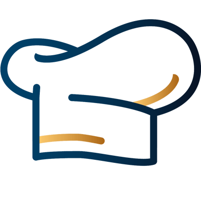 Facility logo featuring a chef's hat
