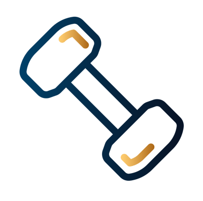 Simple graphic of a dumbbell