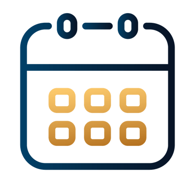 Calendar icon with a modern design