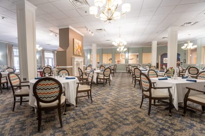 Bright dining room set for meals with elegant decor