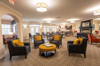 Common area with seating and dining space