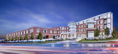 Exterior view of Garden Estates of Temple at dusk