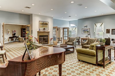 Interior view of a lounge area with seating