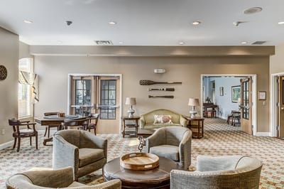 Common area with comfortable seating and decor