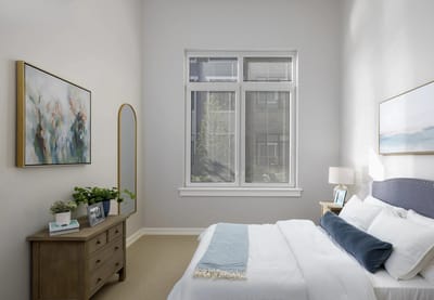 Bright and inviting resident bedroom interior