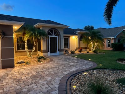Beautifully landscaped entrance to a residential facility