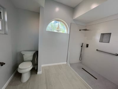 Accessible bathroom with modern fixtures