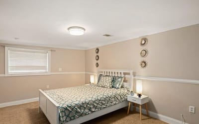Cozy private resident room with a bed and decor