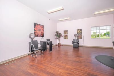 Hair salon area in the facility