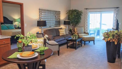 Cozy interior of a resident's living room