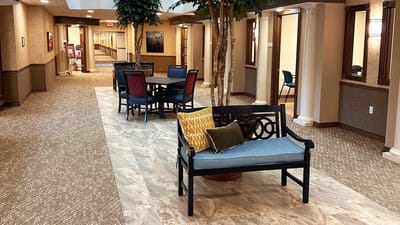 Interior common area with seating and decor