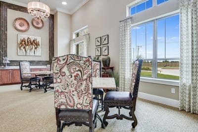 Common area with stylish seating and decor