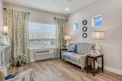 Interior living area with comfortable seating and decor