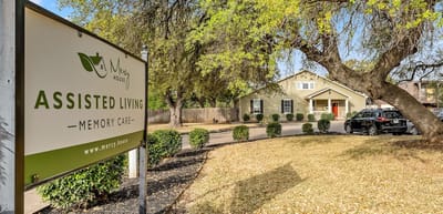 Exterior view of Mercy House Assisted Living facility