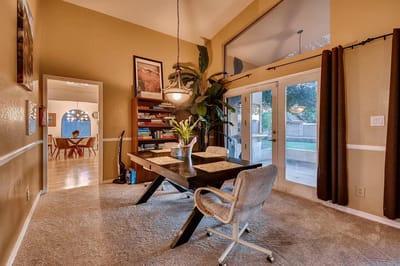 Cozy interior dining area with natural light
