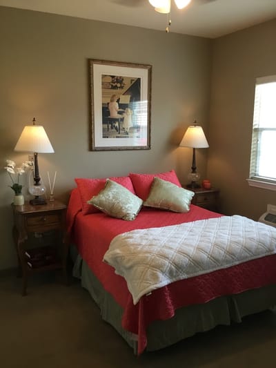Cozy bedroom in a senior living facility