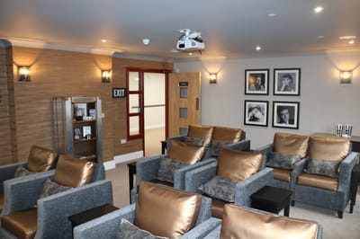 Cozy common area with seating and decor