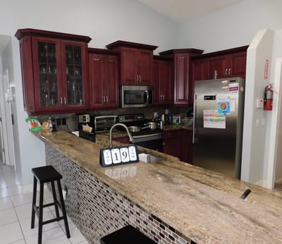 Modern kitchen in a senior living facility