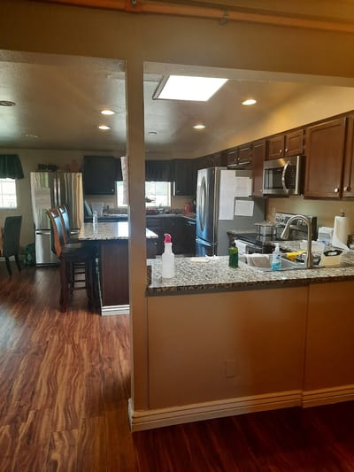 View of a kitchen area in a facility