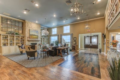 Common area with comfortable seating and decor