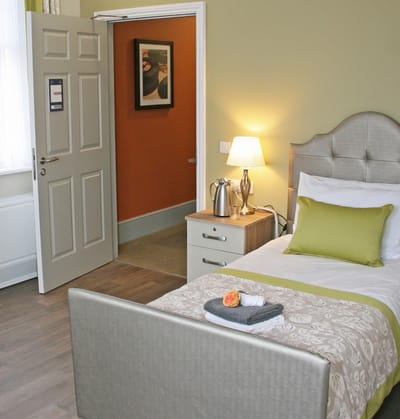 Bright and welcoming private resident room
