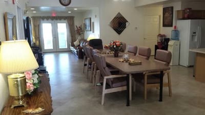 Interior view of a common area in a senior living facility
