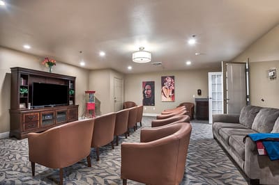 Interior common area with seating and decor