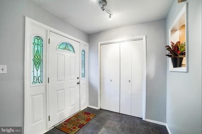 Welcoming entryway of a facility with decorative elements