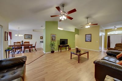 Interior view of a common area in a senior living facility