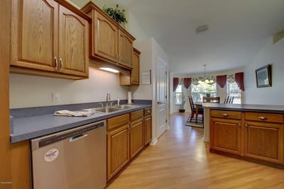 Interior view of a kitchen in a senior living facility