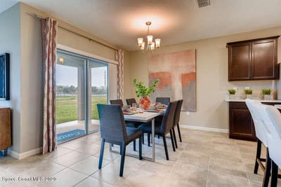 Interior dining area with modern decor