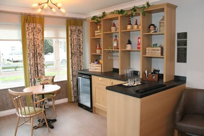 Interior common area with a bar setup