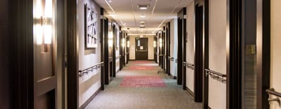 Hallway in a senior living facility