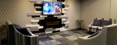 Cozy common area with a TV and seating