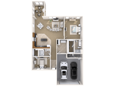 Architectural floor plan of a residential unit