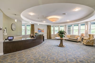 Interior view of a welcoming lobby area