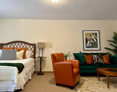 Cozy interior of a resident's room with furnishings