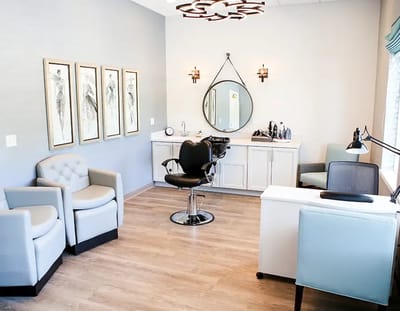 Interior of a beauty salon in a senior facility