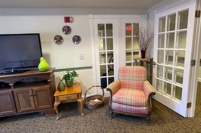 Cozy corner of a common area with furniture