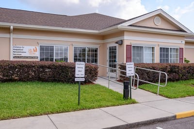 Exterior view of Life Care Center of Winter Haven facility entrance