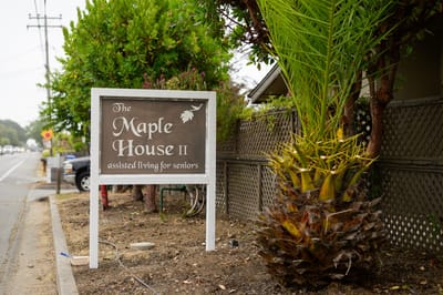 Signage for Maple House assisted living facility