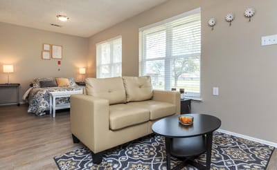 Cozy interior room with natural light.