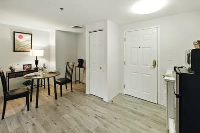 Cozy interior of a senior living apartment